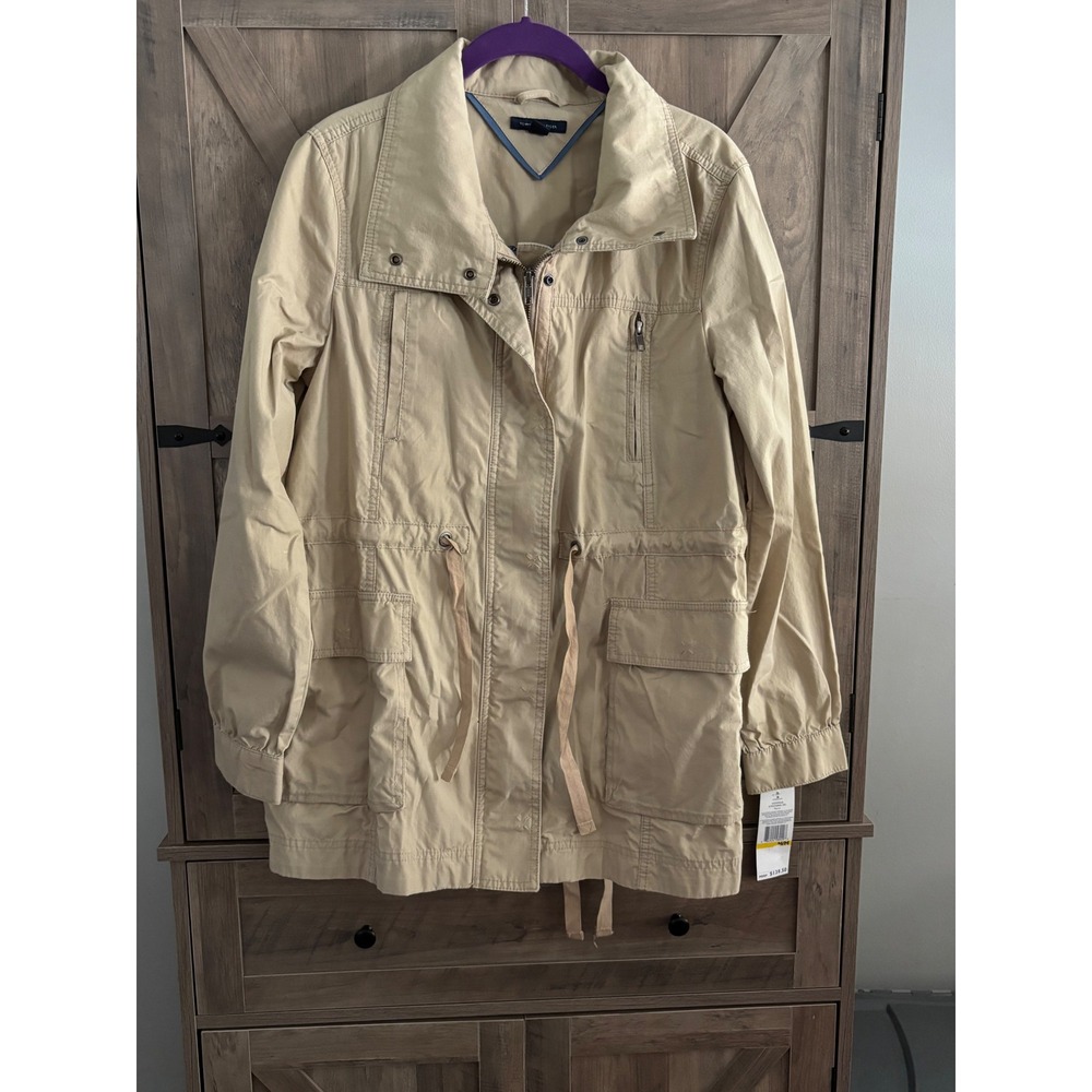 Tommy Hilfiger Womens Khaki Tan Utility Field Jacket A70526866 Size M NWT